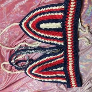 COPY - COPY - ecote Bikini Top Size Small Red, White, and Blue